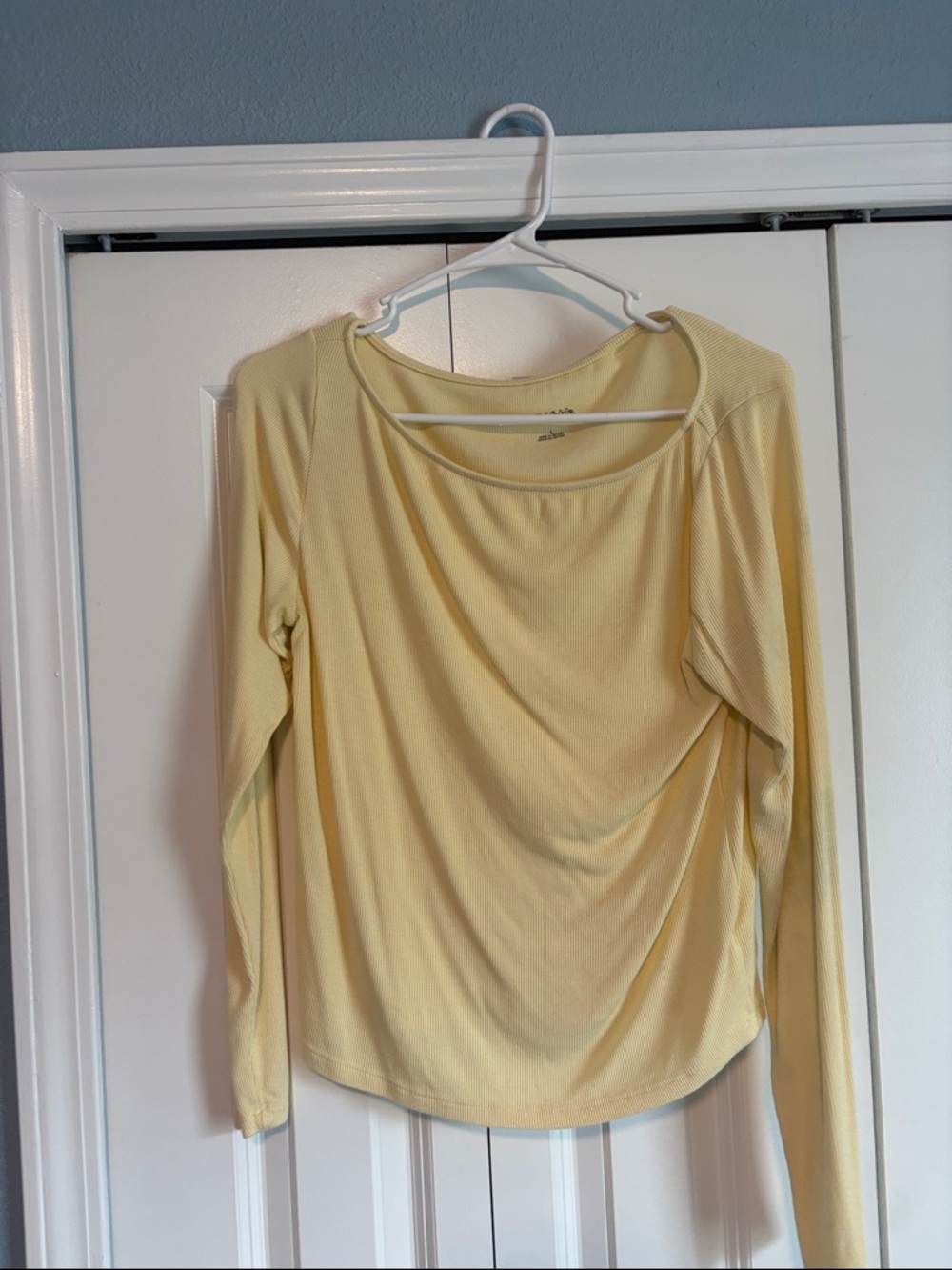 Light Yellow Long Sleeve Women's Top